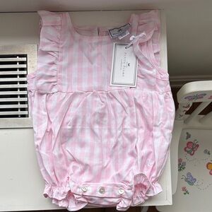 Pink Gingham Ruffled Romper